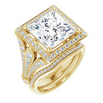 18K Yellow Engagement Ring Mounting