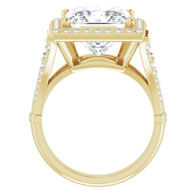 18K Yellow Engagement Ring Mounting