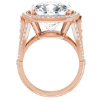 14K Rose Engagement Ring Mounting