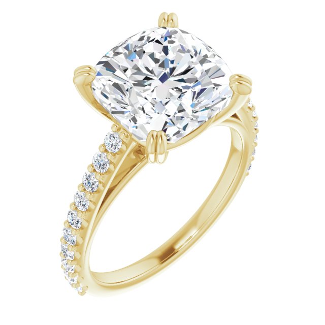 18K Yellow Engagement Ring Mounting