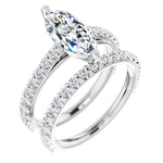 18K White Engagement Ring Mounting