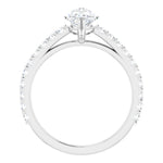 18K White Engagement Ring Mounting