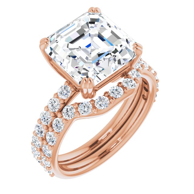 18K Rose Engagement Ring Mounting