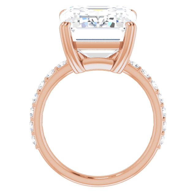 14K Rose Engagement Ring Mounting