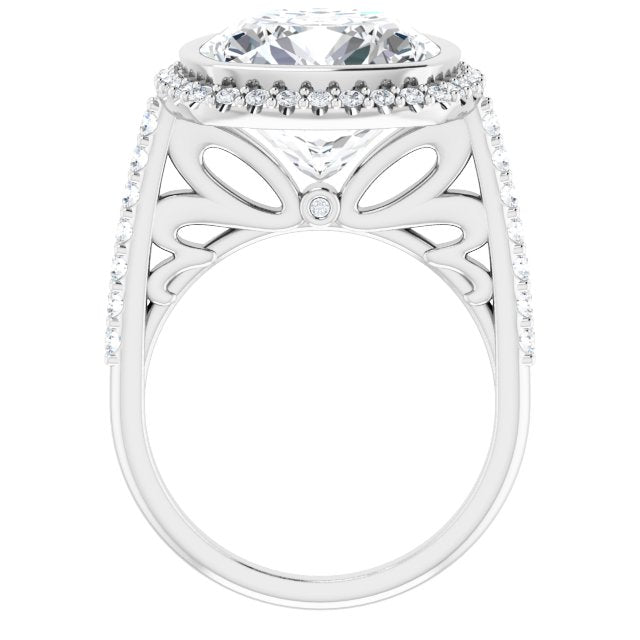 18K White Engagement Ring Mounting