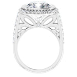 18K White Engagement Ring Mounting