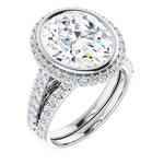 18K White Engagement Ring Mounting