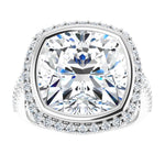 18K White Engagement Ring Mounting