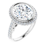 18K White Engagement Ring Mounting