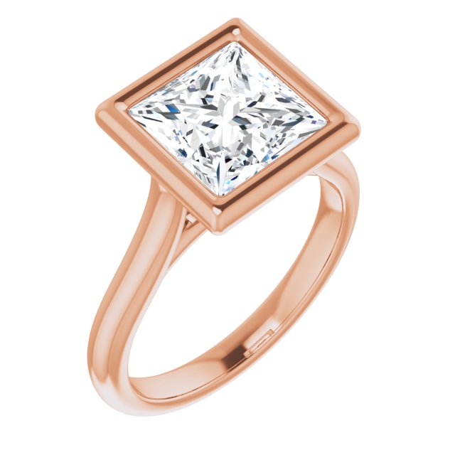 14K Rose Engagement Ring Mounting