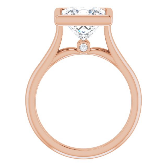 14K Rose Engagement Ring Mounting