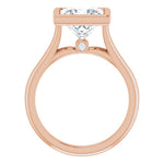 14K Rose Engagement Ring Mounting