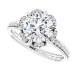 18K White Engagement Ring Mounting