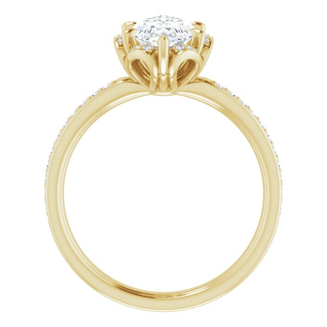 18K Yellow Engagement Ring Mounting