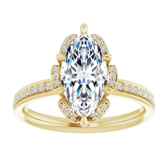 18K Yellow Engagement Ring Mounting