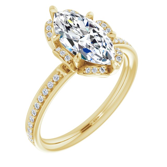 18K Yellow Engagement Ring Mounting