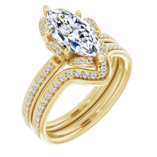 18K Yellow Engagement Ring Mounting