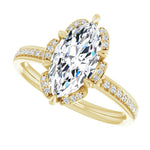 18K Yellow Engagement Ring Mounting