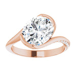 14K Rose Engagement Ring Mounting