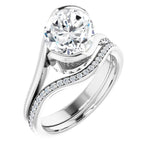 14K White Engagement Ring Mounting