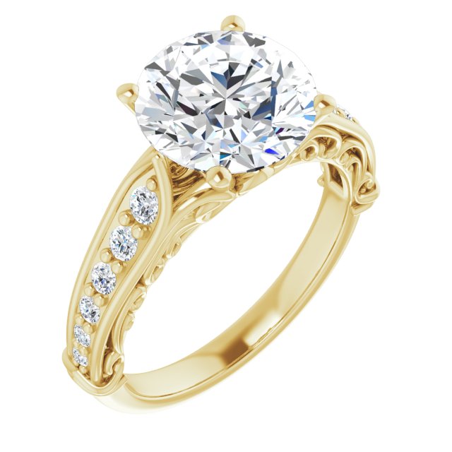 14K Yellow Engagement Ring Mounting