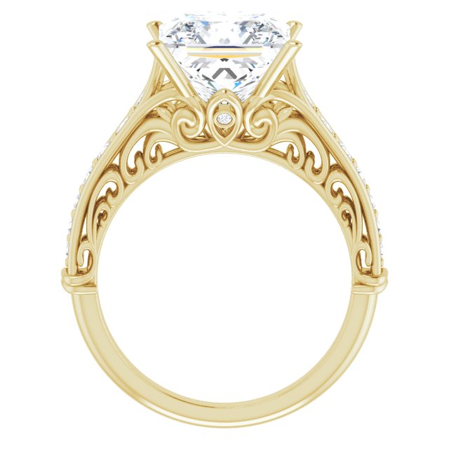 18K Yellow Engagement Ring Mounting