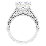 18K White Engagement Ring Mounting