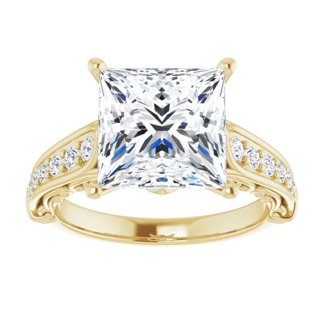 18K Yellow Engagement Ring Mounting