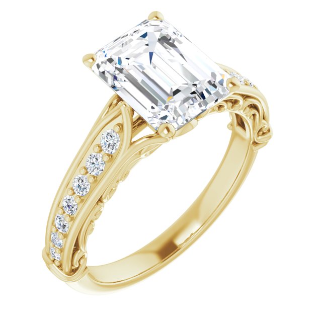 18K Yellow Engagement Ring Mounting