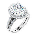 18K White Engagement Ring Mounting