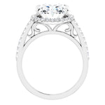 18K White Engagement Ring Mounting