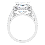 14K White Engagement Ring Mounting