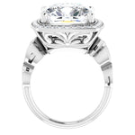 18K White Engagement Ring Mounting