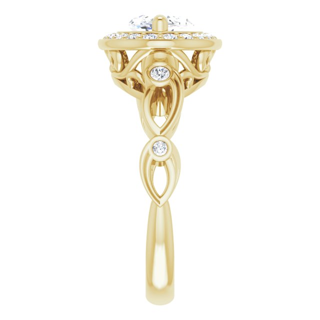 18K Yellow Engagement Ring Mounting