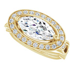 18K Yellow Engagement Ring Mounting