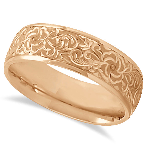 Allurez 14k Rose Gold Wedding Band - The Diamond Club