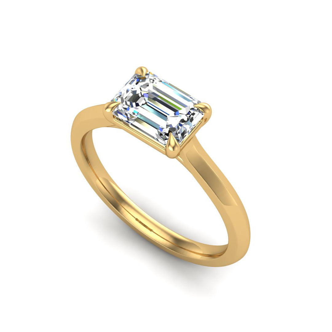 Ayesha 4 Prong Ayesha 4 Prong East-West Solitaire Engagement Ring - The Diamond Club
