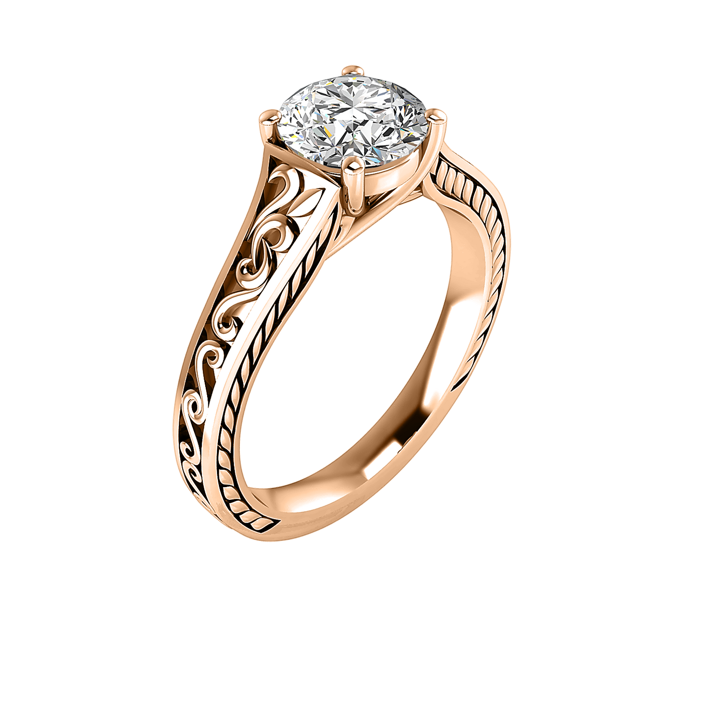 Emma 4 Prong Solitaire Engagement Ring - The Diamond Club