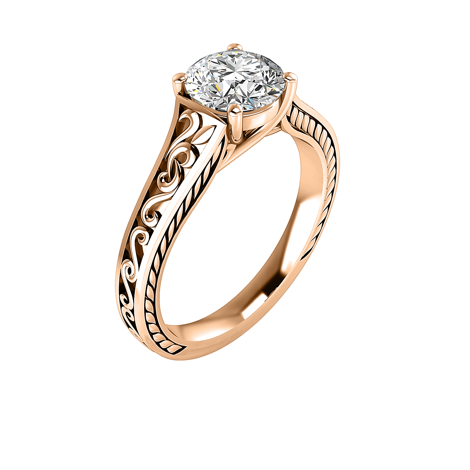 Emma 4 Prong Solitaire Engagement Ring - The Diamond Club