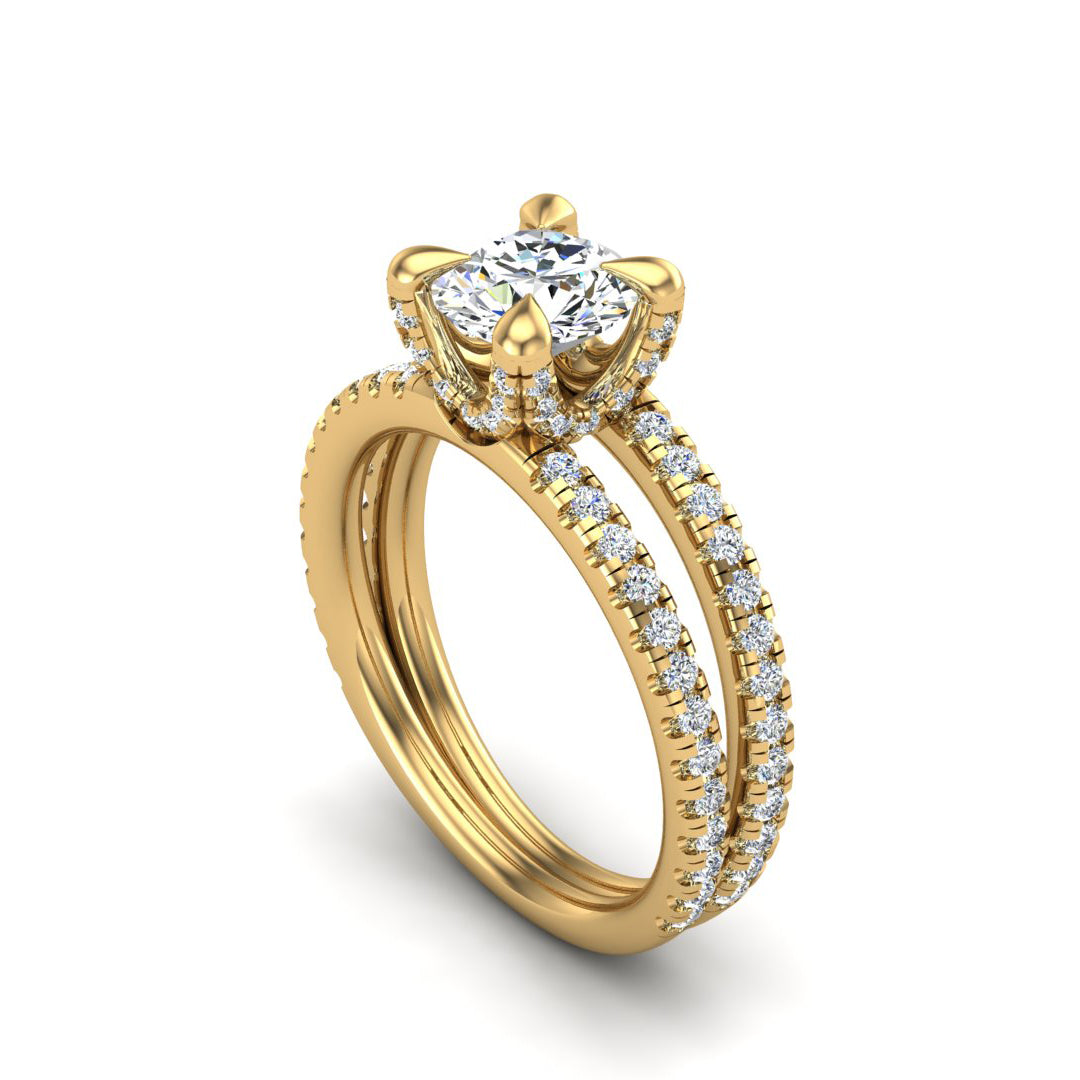 Naomi Split Shank Pave Engagement Ring