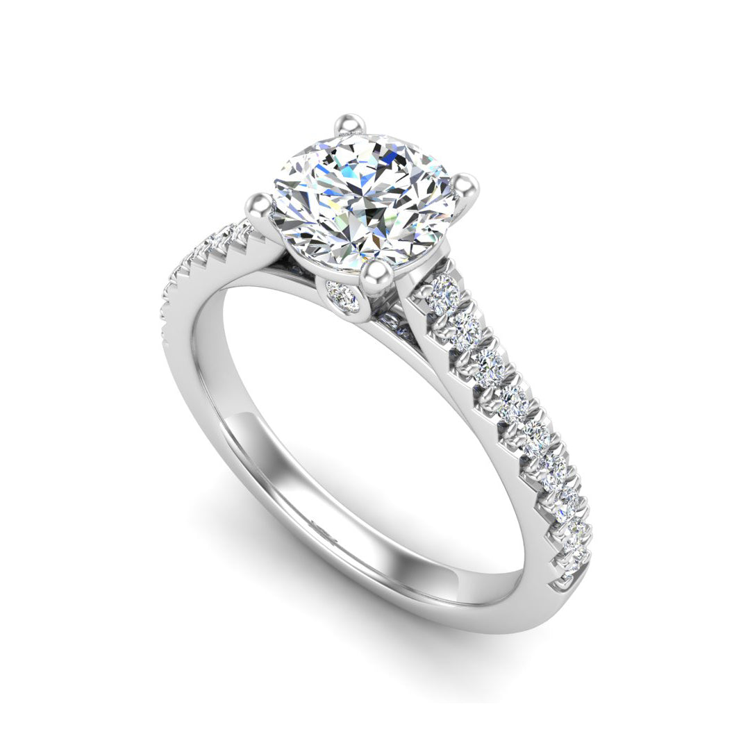 Gianna French Pave Cathedral Engagement Ring
