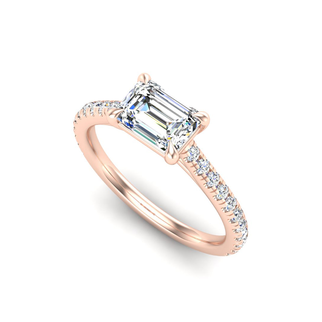 Sadie East West Pave Engagement Ring